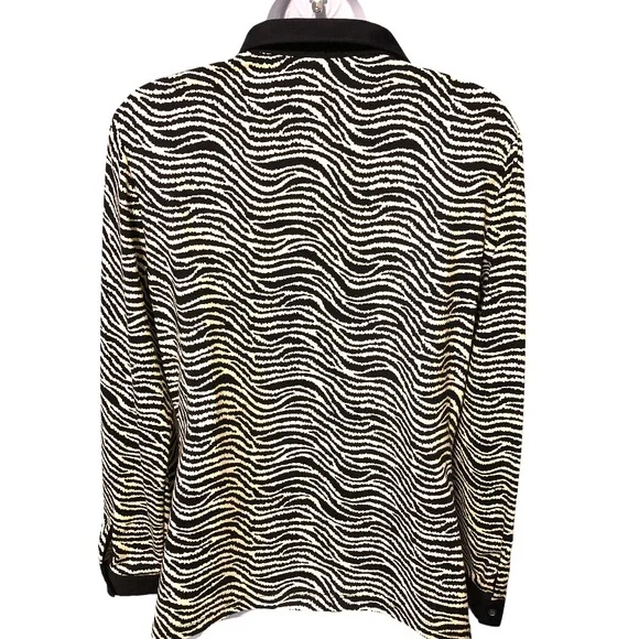 J. McLaughlin Betty Shirt Zebra Print Excellent - Picture 6 of 9